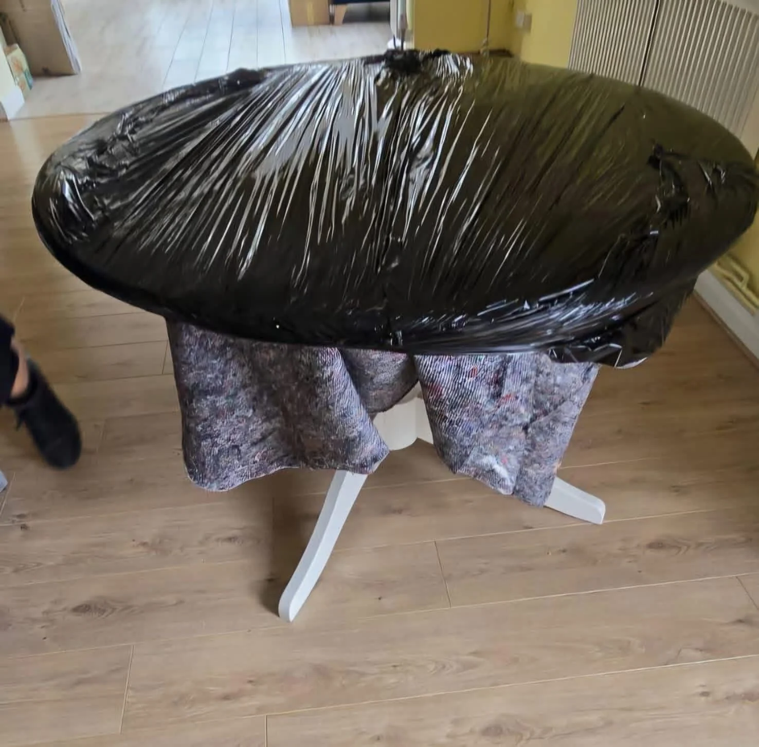 Commercial removals van and team at a Birmingham business premises